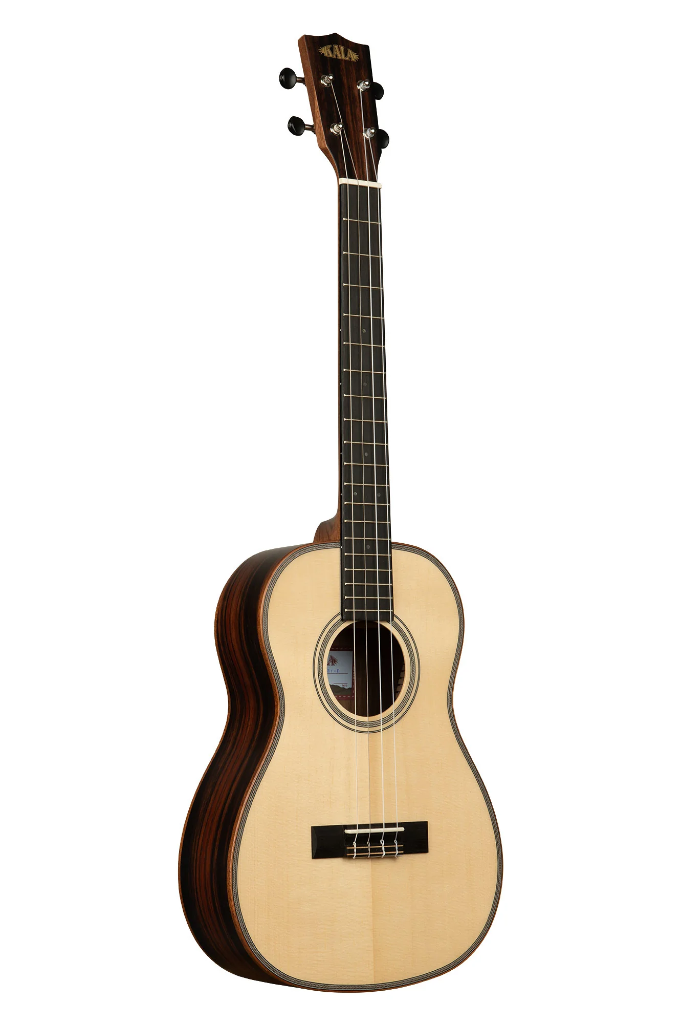 Solid Spruce Top Striped Ebony Ukulele